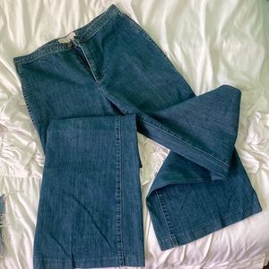 Free People Blue Flare & Wide Leg Jeans